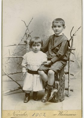 Portret braci Stefana i Tadeusza Girardów w wieku dziecięcym