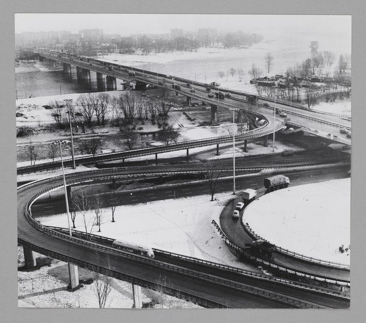 Most Łazienkowski i fragment Trasy Łazienkowskiej