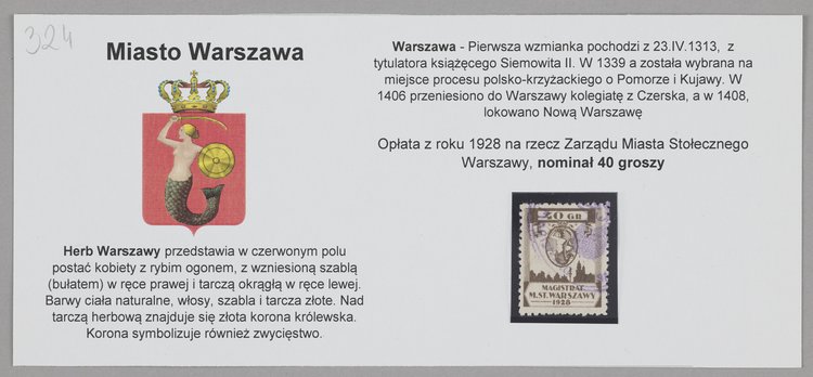 Znaczek skarbowy o nominale 40 groszy