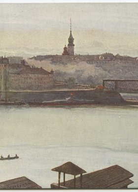 Panorama miasta z praskiego brzegu Wisły