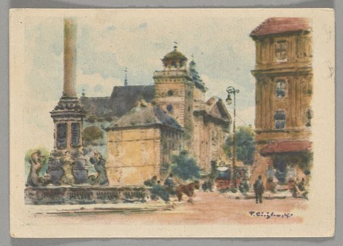 Plac Zamkowy i wylot Krakowskiego Przedmieścia