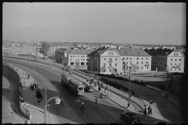 Panorama Trasy W-Z i osiedla na Mariensztacie