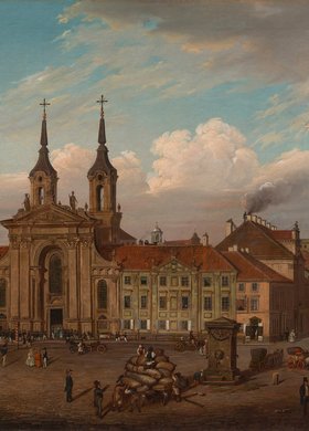 Plac Krasińskich z kościołem Pijarów