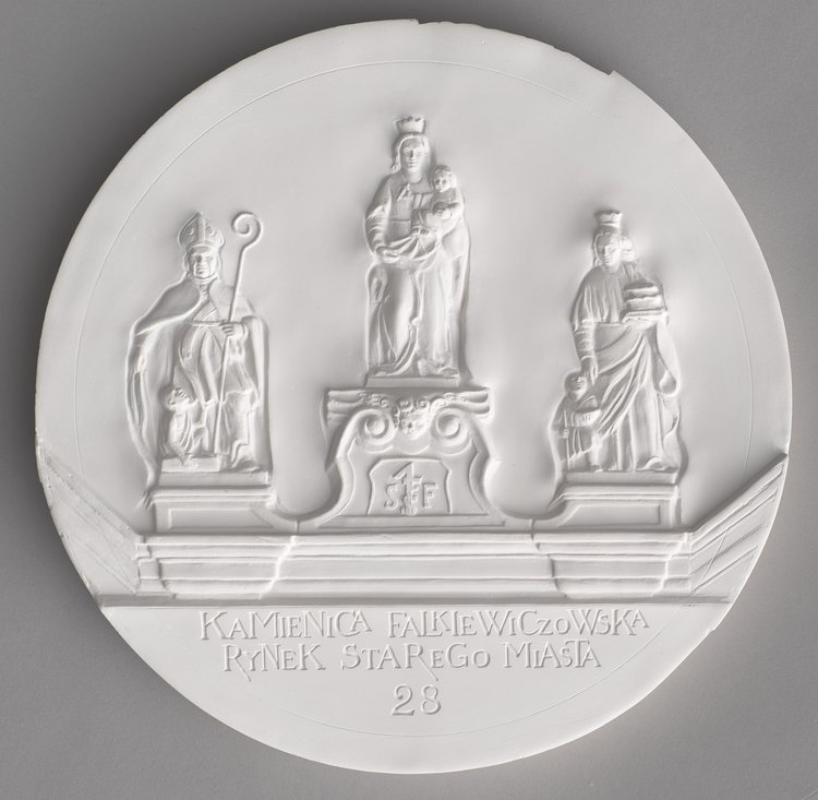 Modele gipsowe awersu i rewersu medalu jubileuszowego Muzeum Historycznego m.st. Warszawy 1936-2006 (2 egzemplarze)