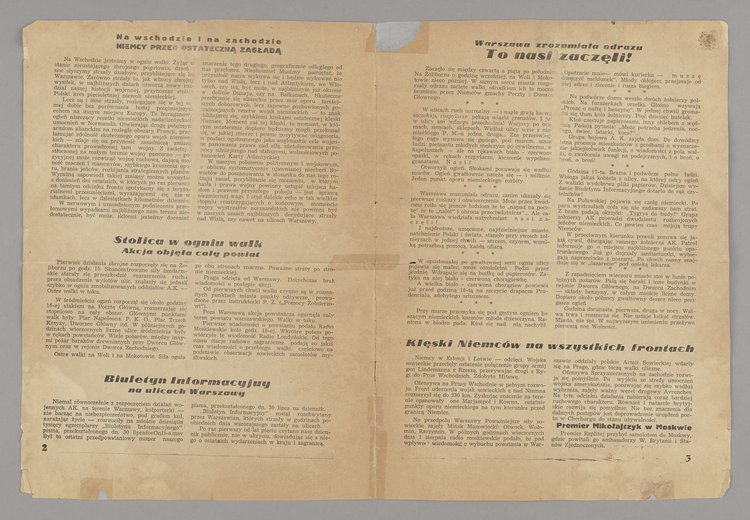 Gazeta Biuletyn Informacyjny. Wydanie codzienne, R. VI, Nr 35 (242) z 2 sierpnia 1944 r.