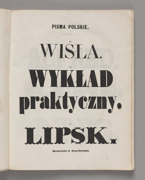 Wzory pism i ozdób drukarni S. Orgelbranda w Warszawie