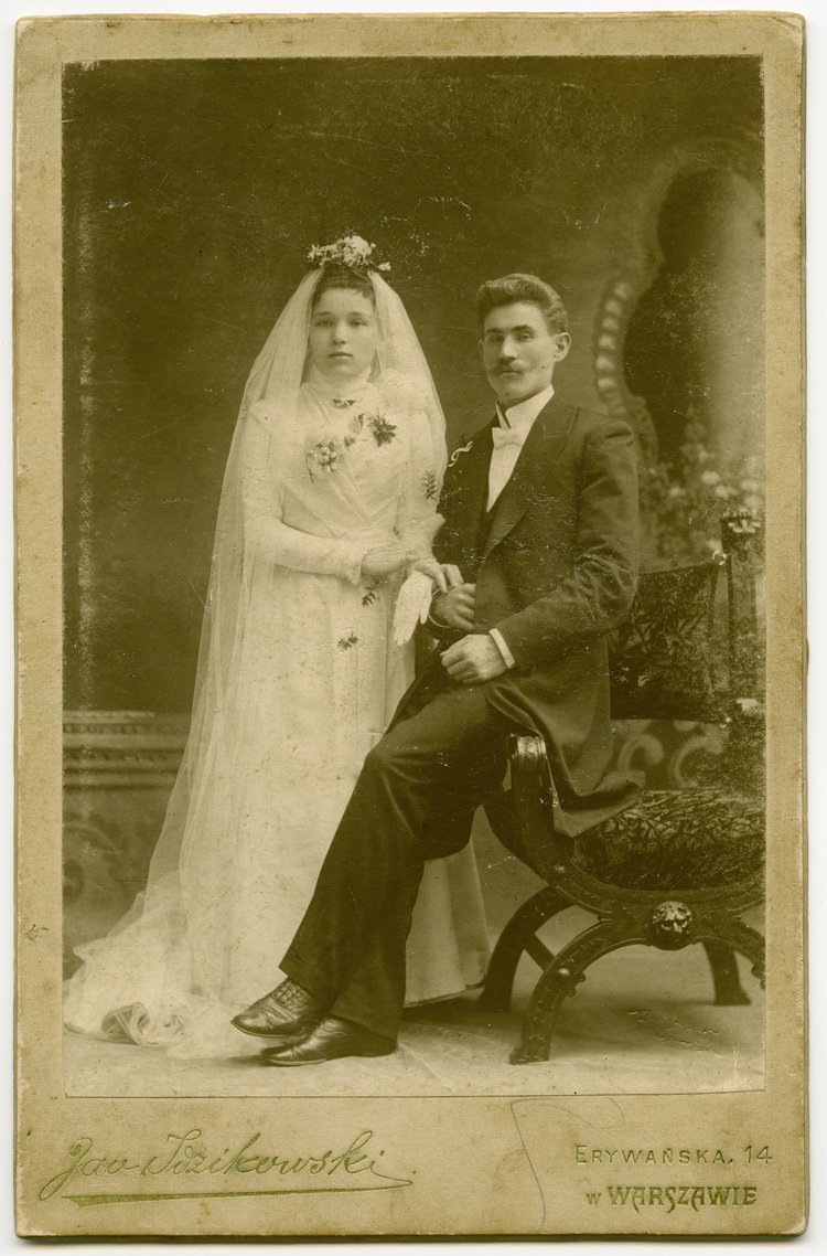 Portret ślubny nieznanej pary