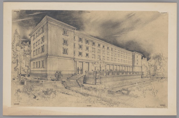 Budynek mieszkalny na Muranowie, projekt koncepcyjny