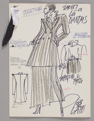 Projekt ubioru z kolekcji informacyjnej wiosna-lato 1993