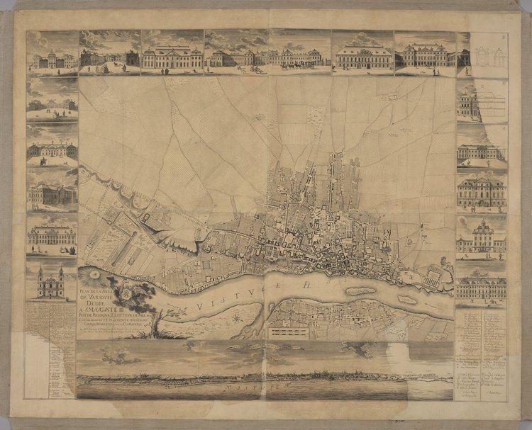 Plan de la ville de Varsovie... (Plan miasta Warszawy...), tzw. mały plan Tirregaille'a, skala ok. 6750