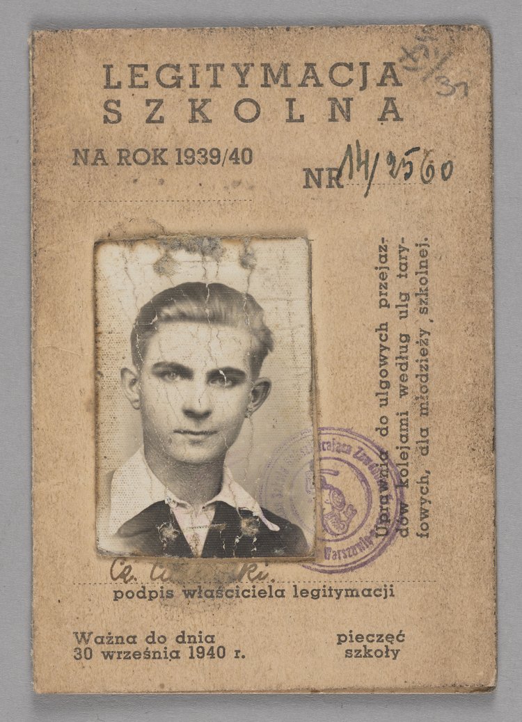 Legitymacja szkolna Czesława Ciecierskiego