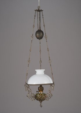 Lampa naftowa wisząca, secesyjna