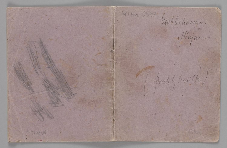 Zeszyt Miriam Gerblich, praktykantki w Domu Sierot z wpisami Stefanii Wilczyńskiej