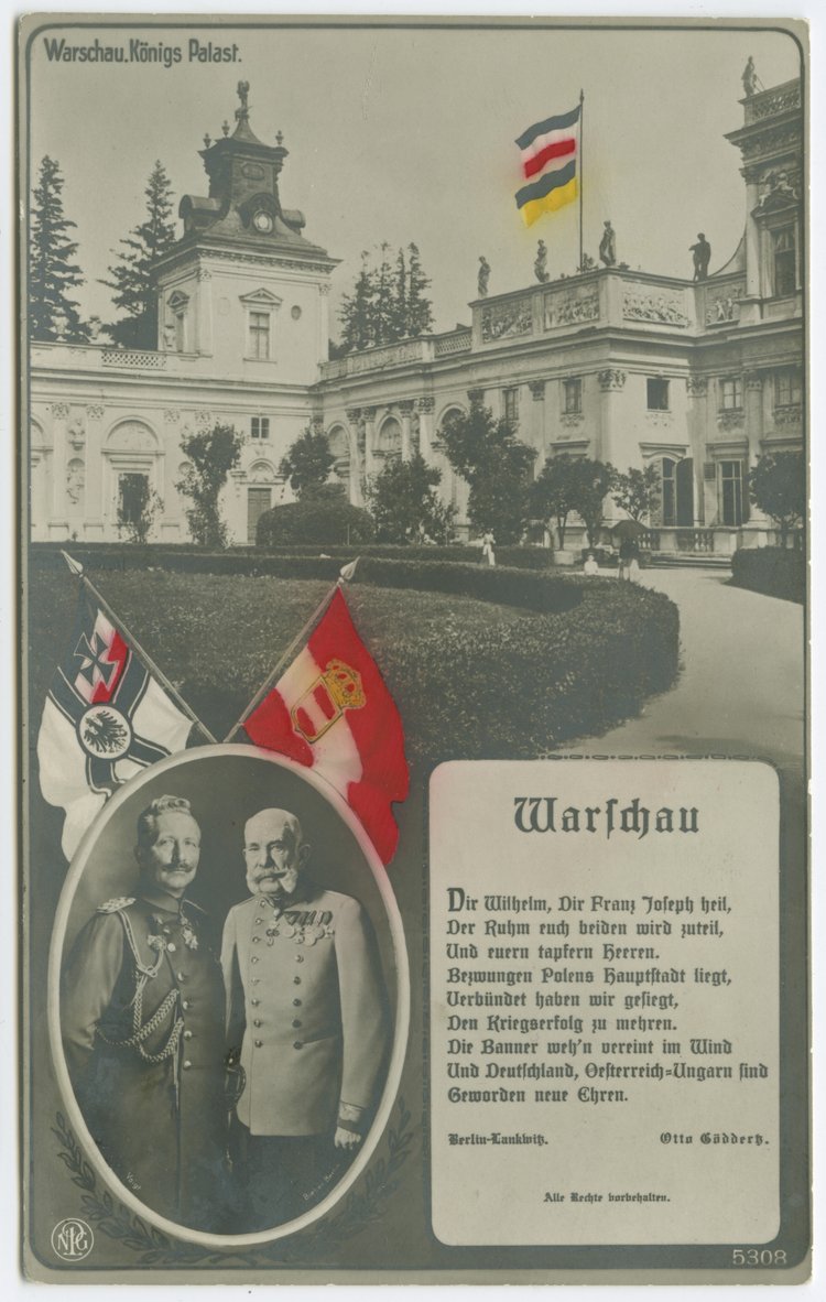 Pałac w Wilanowie i portret dwóch cesarzy - Wilhelma i Franciszka Józefa