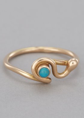Pierścionek złoty z turkusem
