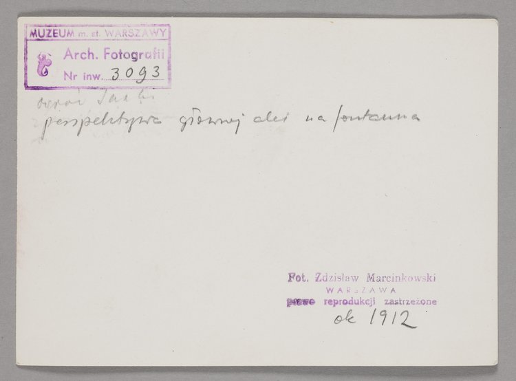 Aleja główna w Ogrodzie Saskim