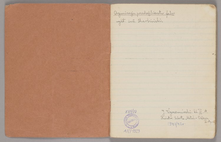 Notatki Jerzego Wyszomirskiego z wykładów inż. Skarbińskiego