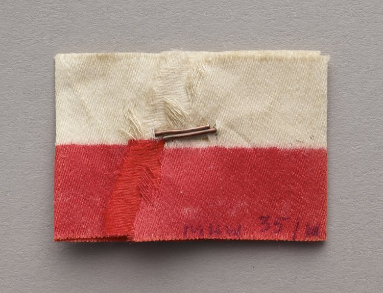 Orzełek na biało-czerwonej wstążce