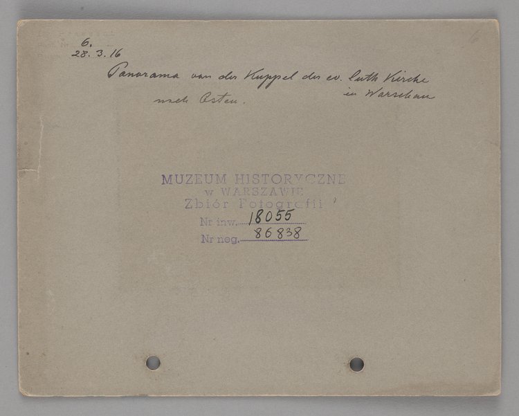 Panorama Warszawy, widok z kopuły kościoła ewangelicko-augsburskiego