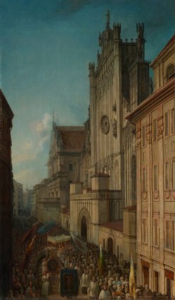 Ulica Świętojańska podczas procesji Bożego Ciała