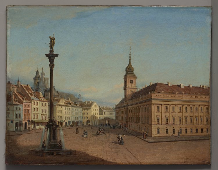 Plac Zamkowy od strony Krakowskiego Przedmieścia