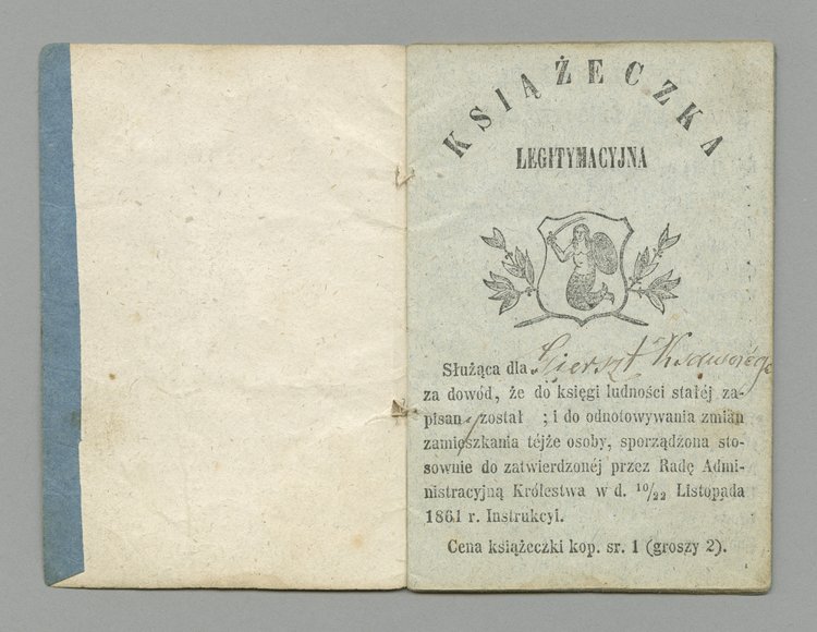Książeczka legitymacyjna Ksawerego Gierszta