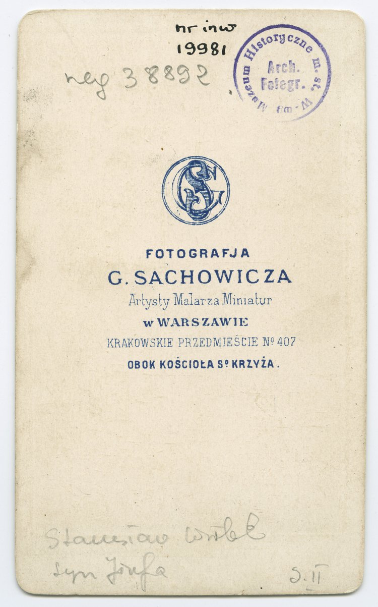 Portret Stanisława Wróbla na rowerku