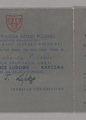 Zaproszenie/Bilet wejścia na Bal Zapusty Polskie