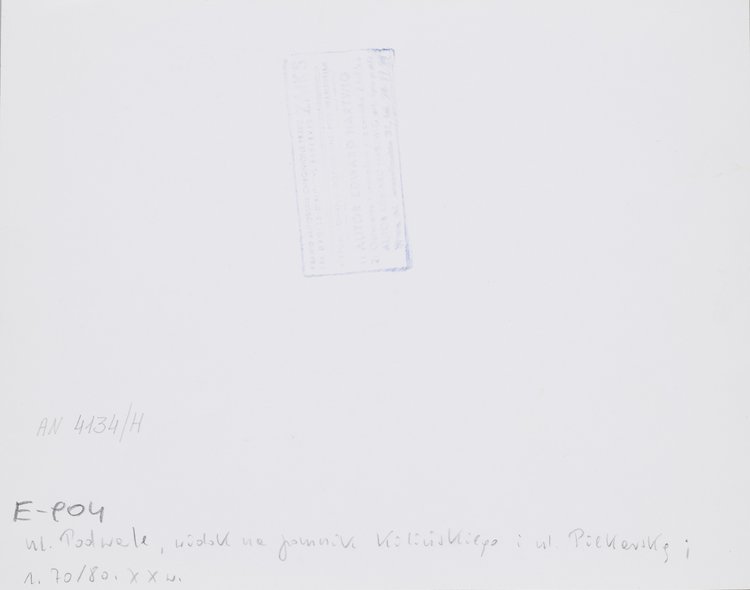 Kiliński's statue and burgher houses of the Old Town in winter