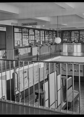 Sala ekspozycyjna Muzeum Higieny w budynku Państwowego Zakładu Higieny przy ulicy Chocimskiej 24