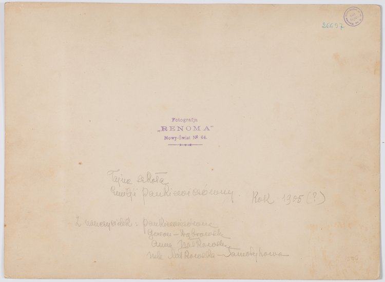 Nauczycielki i uczennice tajnej pensji Emilii Pankiewiczówny przy ulicy Złotej