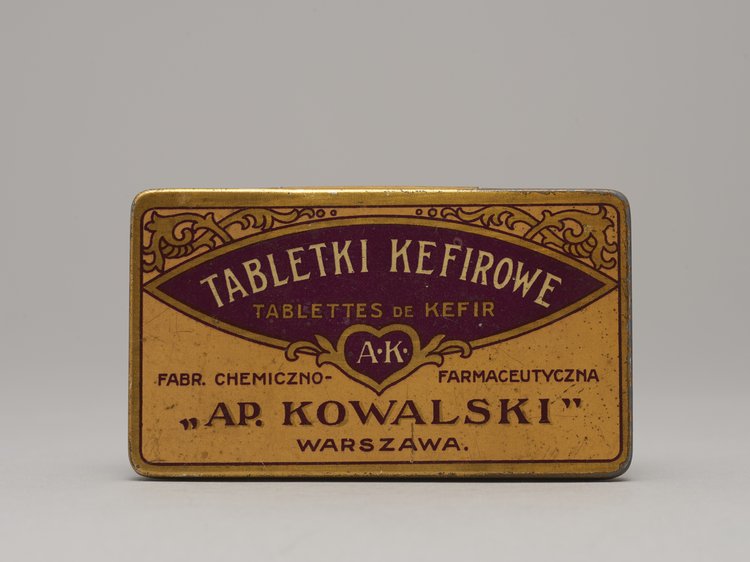 Pudełko apteczne po tabletkach kefirowych