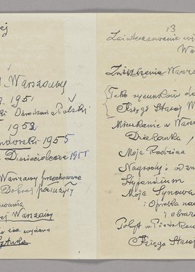 Notatki Tadeusza Cieślewskiego ojca na temat jego rodziny, pochodzenia, nauki i twórczości