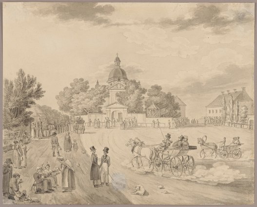 Widok kościoła w Czerniakowie