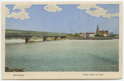 Most Kierbedzia i panorama praskiego brzegu