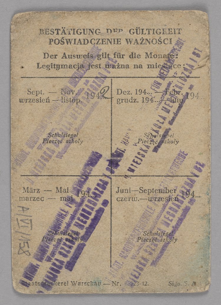 Schülerausweis/Legitymacja szkolna wydana Bohdanowi Waszkiewiczowi