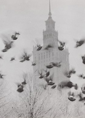 The Palace of Culture and Science in winter