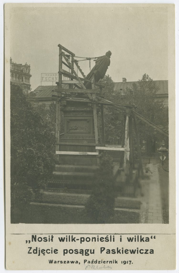 Demontaż pomnika Iwana Paskiewicza