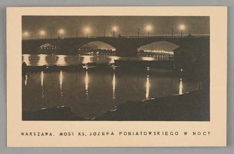 Most Poniatowskiego nocą