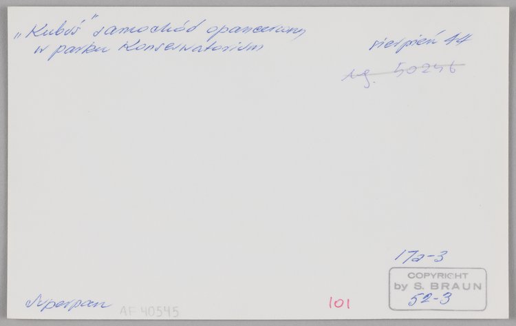 Samochód opancerzony Kubuś w ogrodzie przy Konserwatorium Muzycznym na Okólniku