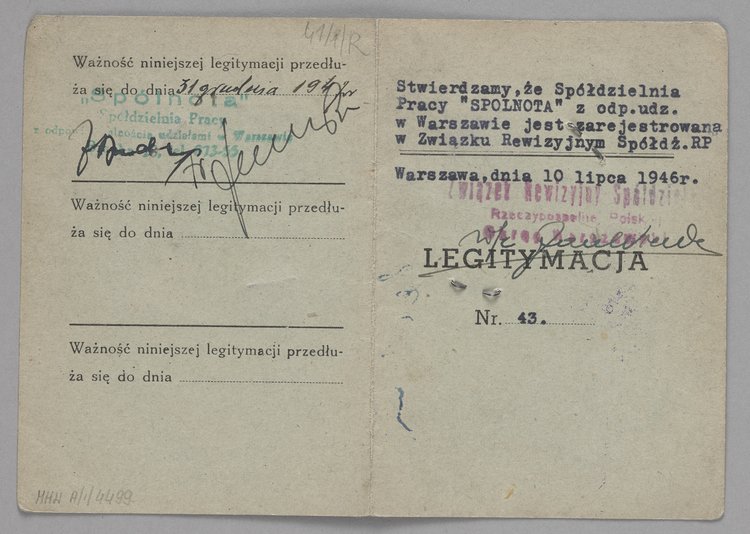 Legitymacja pracownicza Romualda Rochackiego