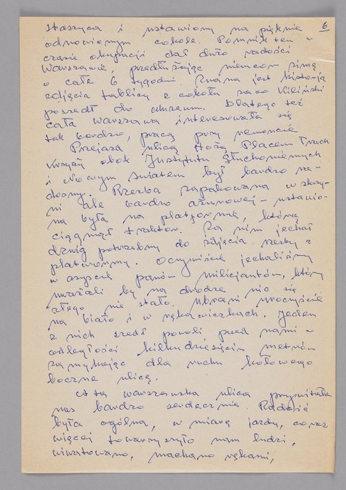 Relacja Jerzego Chojnackiego z prac naprawczych jakie prowadził przy pomniku Mikołaja Kopernika w Warszawie