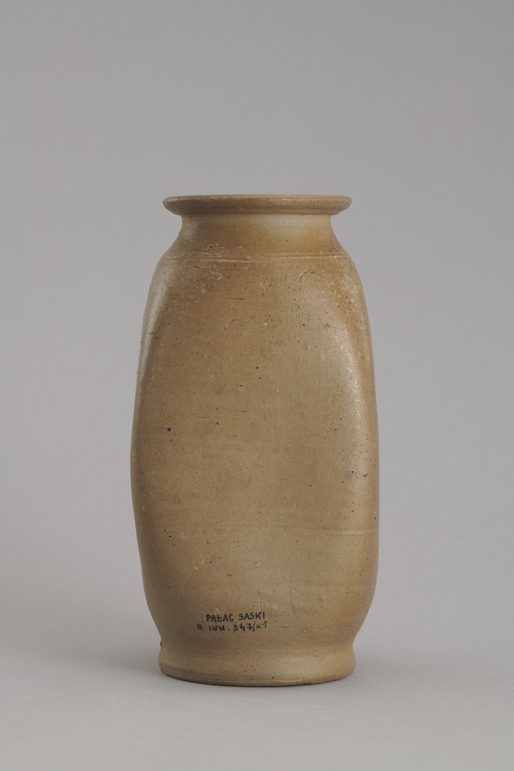 Słój kamionkowy z monogramem