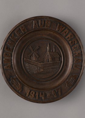 Drewniany pamiątkowy talerz ozdobny