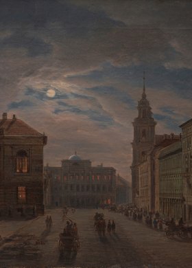 Krakowskie Przedmieście nocą