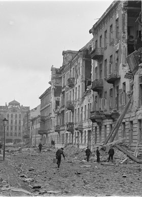 Zniszczenia zabudowy przy ulicy Śliskiej