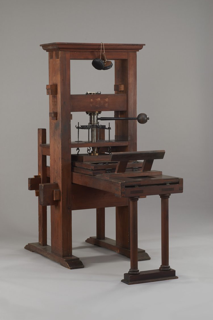 Prasa drukarska dociskowa (rekonstrukcja)