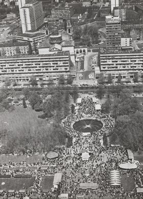 Świętokrzyski Park and the north side of Śródmieście District from the Palace of Culture and Science