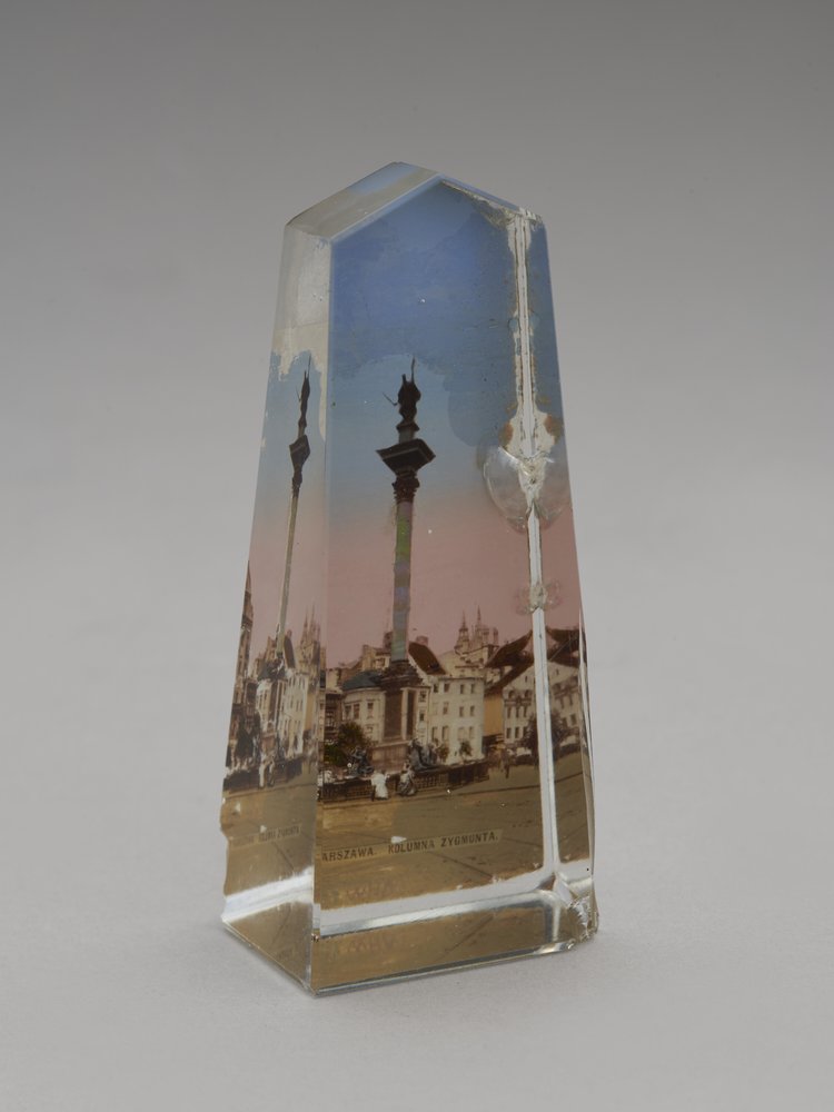 Przycisk szklany z fotografią Kolumny Zygmunta