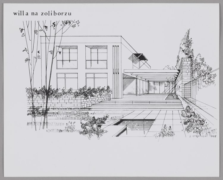 Dom dwurodzinny, ul. Śmiała 63a, widok perspektywiczny